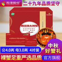 阳澄股份 阳澄湖大闸蟹  湖蟹公4.0两/只 母3.0两/只 4对8只礼盒装 海鲜水产