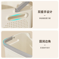稻草熊 绅士灰小号收纳篮 家用羽毛球拍瑜伽垫器材置物架