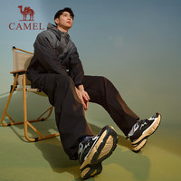 CAMEL骆驼[星际]老爹男鞋厚底增高透气运动休闲鞋子 X14C097643，黑/地平蓝，男 37