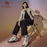 CAMEL骆驼[星际]老爹男鞋厚底增高透气运动休闲鞋子 X24C097638，白/冷灰，女 41