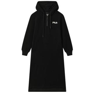 FILA 斐乐连衣裙2025年秋季长款连帽打底卫衣长裙子
