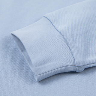 暇步士（Hush Puppies）童装儿童男童2025秋季t恤简约经典休闲百搭数字长袖polo衫 冰川蓝 160 cm
