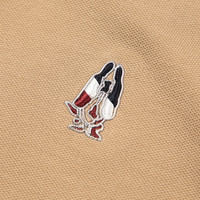 暇步士(Hush Puppies)童装儿童男童2025秋季t恤简约经典休闲百搭数字长袖polo衫 暖卡其 105 cm