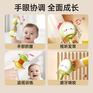 乐乐鱼（leleyu）婴儿玩具可啃咬沙锤手摇铃儿童宝宝追视抓握训练男女孩 拨浪鼓（训练听觉/可啃咬/抓握）