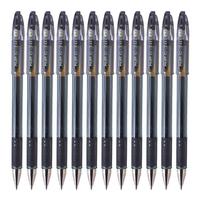 PILOT 百乐 日本百乐（PILOT）BL-G3-7子弹头防滑中性笔啫喱水笔签字笔 黑色 0.7mm 12支装原装进口