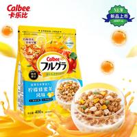 Calbee 卡乐比 即食燕麦片 蜂蜜柠檬茶水果麦片400g/袋 非油炸 代餐零食