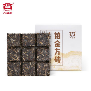 大益 普洱生茶小方砖 经典铂金款 60g (1 片)