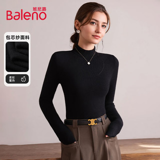 班尼路BAENO毛衣女装新款秋冬款保暖衣服百搭休闲风设计感针织衫高级感打底衫
