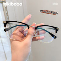 mikibobo C4023-T15267 钛材防蓝光 黑金色 近视眼镜