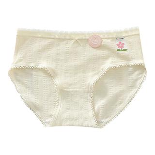 雅鹿纯棉内裤女日系甜美清新碎花全棉7A透气三角短裤少女底裤 肤色+五角星+肤小花+大花+ 5条 XL 【115-130斤】