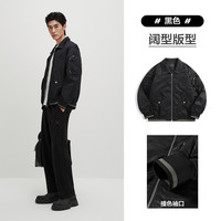 PEACEBIRD 太平鸟 男装复古飞行员夹克秋宽松翻领休闲棒球服潮流户外外套