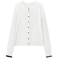 太平鸟 miu系桑蚕丝羊毛混纺开衫针织衫25秋季通勤毛衫外套女