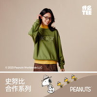 森马史努比系列卫衣女卡通落肩宽松衣服个性秋设计感图案上衣小众 奶白10501 160/84A/M