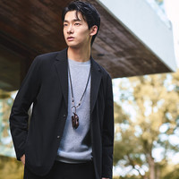 报喜鸟【可运动西服】秋季李乃文明星同款弹力抗皱易打理休闲外套男 黑藏青 44 A(165/88)