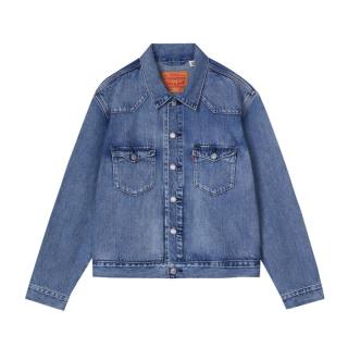 Levi's 25年秋冬男士巴恩风美式翻领时尚休闲夹克外套 深蓝 XS