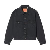 Levi's李维斯25年秋冬男士巴恩风美式翻领时尚休闲夹克外套 水洗黑 XS
