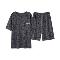 顶瓜瓜春夏季男款纯棉睡衣短袖男士薄款大码可外穿宽松家居服套装
