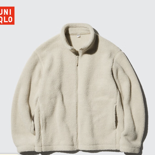 UNIQLO 优衣库 男装/男女同款仿羊羔绒摇粒绒拉链茄克夹克时尚休闲保暖469953 30 浅米色 XL /180/108B