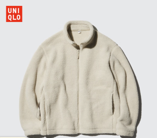 今日必买：UNIQLO 优衣库 男装/男女同款仿羊羔绒摇粒绒拉链茄克夹克时尚休闲保暖469953 30 浅米色 XL /180/108B