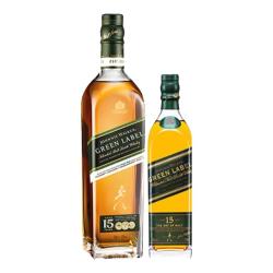 尊尼获加 苏格兰 调和型 威士忌 洋酒礼盒 绿牌750ml+绿牌200ml（赠：绿牌50ml）