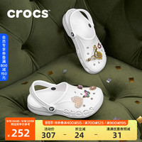 crocs 卡骆驰 男女款拖鞋 10126 白色 37/38