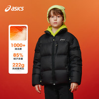 ASICS 亚瑟士 充绒量222克）短款泡芙面包服轻量蓬松舒适防水 9000黑色