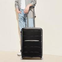 Samsonite 新秀丽 行李箱拉杆箱密码锁大容量旅行箱20 25 28英寸 QM4 午夜黑 20寸
