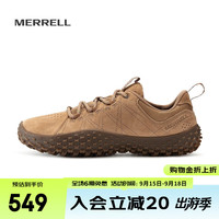 MERRELL 迈乐 经典户外休闲鞋男女款WRAPT系带防滑耐磨舒适休闲轻便裸足鞋 J036015 棕黄（男） 42