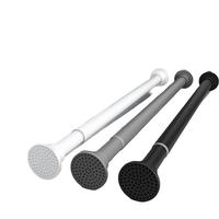 圣莎兰恩 浴室浴帘杆伸缩杆免打孔直杆涨杆衣柜门帘杆晾衣杆伸缩杆多用途多功能伸缩浴室撑杆 磨砂灰色加厚伸缩杆130-240