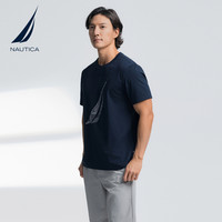 88VIP：NAUTICA 诺帝卡 男士印花短袖T恤 TO5208