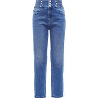 VERO MODA 【复古九分】牛仔裤秋90%含棉高腰萝卜裤时尚九分女高级感