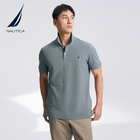 88VIP：NAUTICA 诺帝卡 25夏季男士休闲透气短袖翻领T恤商务宽松polo衫