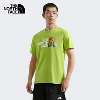 THE NORTH FACE 短袖T恤 男户外舒适时尚印花短袖 88GV 苍苔绿/PIZ L