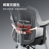 西昊 M39B 人体工学电脑椅 黑色 不带脚踏款