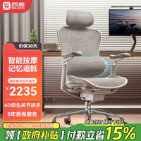西昊 C300I-102 智能人体工学电脑椅 黑色 C300i 云白 6D全能扶手