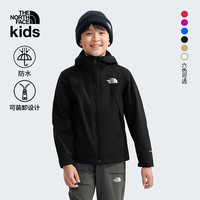 移动端、京东百亿补贴：THE NORTH FACE 童装儿童冲锋衣三合一外套男女童||8AKB JK3/黑色 XL
