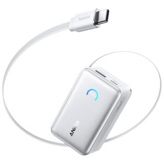 Anker 智能显屏 移动电源 伸缩线-C线  雪域白 10000mAh