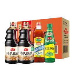 海天 礼盒系列 生抽酱油3kg+蚝油520g+料酒800ml 省心购礼盒