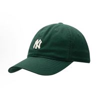 MLB分码封口棒球帽 NY字母B刺绣Logo 鸭舌帽 男女同款墨绿色