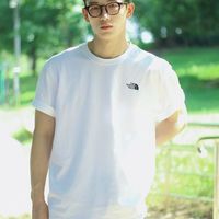 百亿补贴：THE NORTH FACE 印花小标短袖 男女同款休闲T恤 黑白色NT7