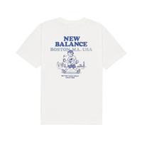 new balance 25年男款休闲百搭舒适圆领短袖T恤MT51874 WT L