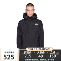 THE NORTH FACE TNF北面美版男款ANTORA防风透气连帽冲锋衣 JK3-黑色