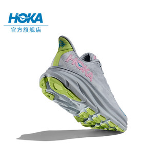 HOKA ONE ONE男女款秋季克利夫顿 9跑步鞋CLIFTON 9轻量透气缓震 海鸥灰/海冰蓝-女 36.5