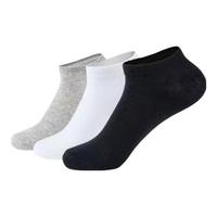 雅鹿男士船袜短筒袜纯色百搭吸汗透气春夏薄款商务运动袜防臭男袜 黑色5双+白色5双 均码