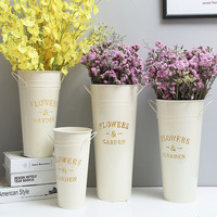 恰好时光 复古铁艺双耳醒花桶 花盆 30cm