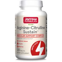 Jarrow Formulas L-精氨酸营养补充剂 血管健康 120片瓶 无味 纯素 1件装 适合成人