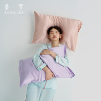 桑罗 真丝枕套 48cmX74cm 粉紫色