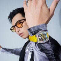 BUGATTI 布加迪 德国布加迪名正品牌男士全自动机械表限量版酒桶型潮流时尚