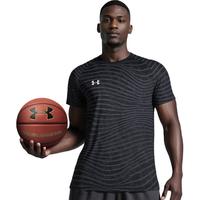 安德玛UNDER ARMOUR运动休闲篮球跑步透气速干男女T恤短袖短裤套装24500510 黑色短袖 M