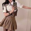 地球少女 jk制服套装纯欲辣妹腰封马甲百褶裙美式学院风校服